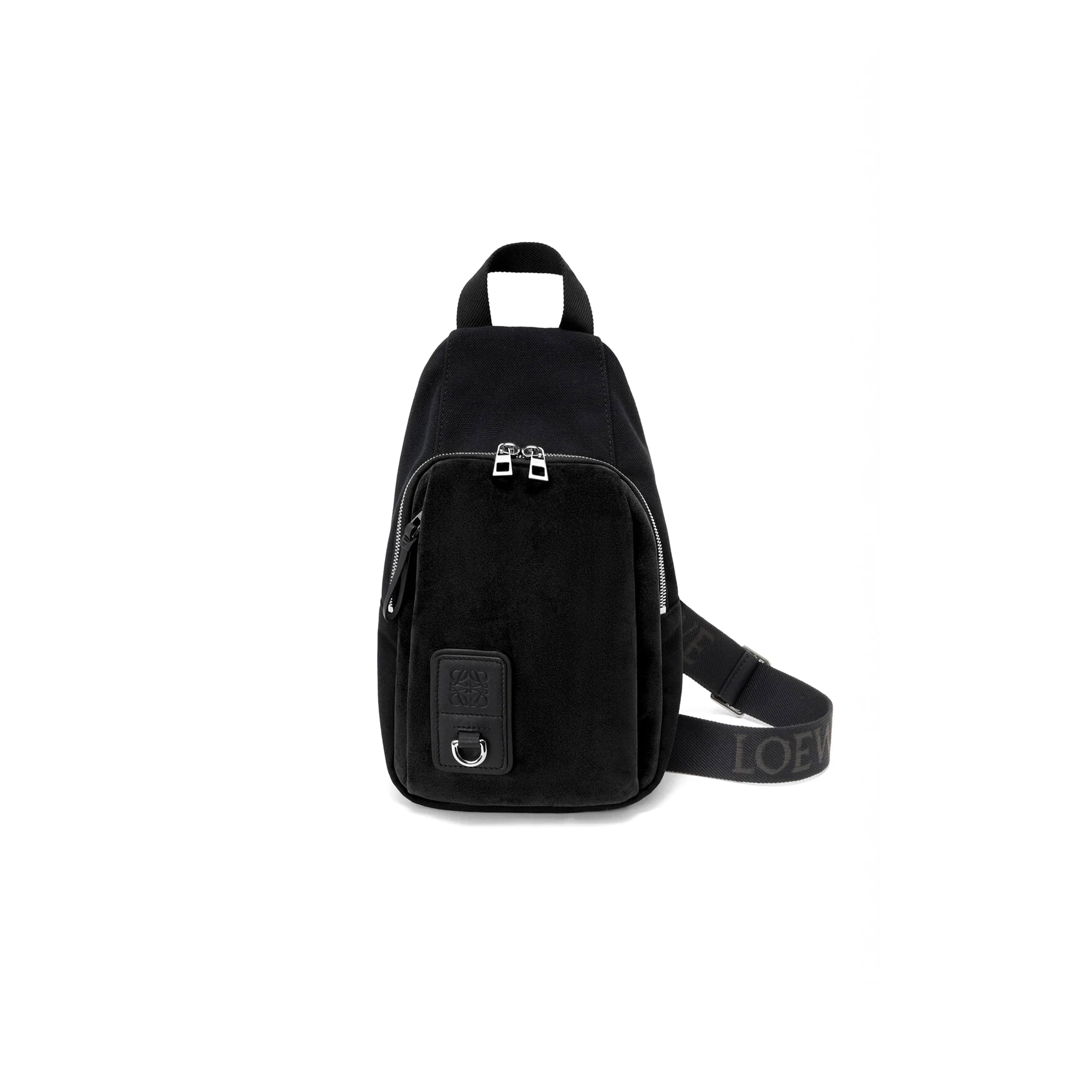 LOEWE FLEX SLING IN CANVAS AND SUEDE BFLXFXSX01 (31*18*10cm)